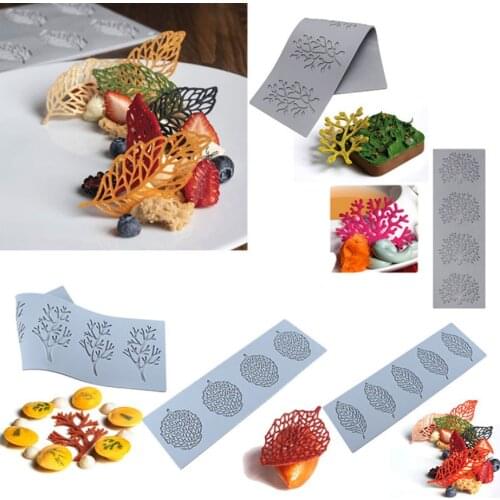 Coral Branch Leaves Molds Fondant Mold Lace Mat Decorating Tools Chocolate, Gumpastes Mold, Sugarcraft Kitchen Accessories