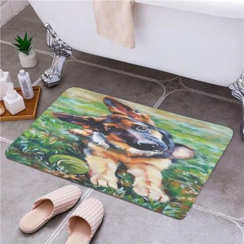 German Shepherd Dog Entrance Door Floor Mat Door Mat Non-Slip Foot Pad Home Welcome Carpet For Hallway Bath Kitchen Doormat