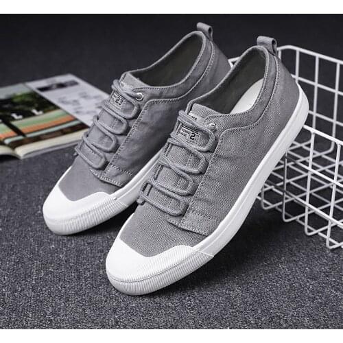 Summer New Men Canvas Shoes Sneakers Fashion Style Flat Bottom Leisure Shoe Youth Trend Breathable Mens Cloth Tide Shoes Laceup