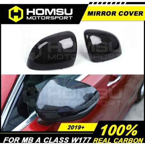 Carbon fiber Mirror cover for Merce-des Benz A180 A200 A220 A260 Rear Trunk spoiler for Merce-des Ben-z A Class W177 2019