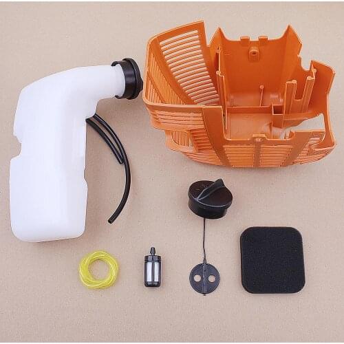 Gas Fuel Tank Cap Shroud Engine Cover Kit for Stihl FS75 FS80 FS80R FS85 FS85R Trimmer Brush Cutter 4137 350 0410 4137-080-1601