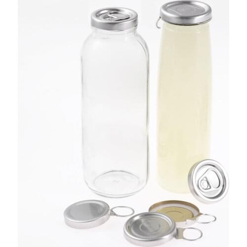 30Pc Pull Ring Cup Lids Beer Bottle Caps Aluminum Drink Canning Covers Leak Proof Sealed Storage Lids for Wine Beer Home Brewing