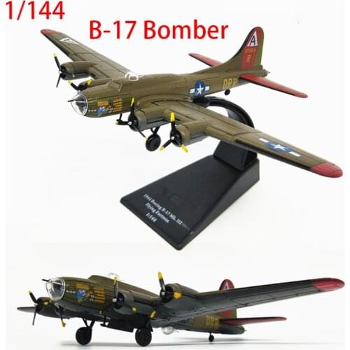 Diecast 1:144 Scale B-17 Bomber U.S. World War II Aircraft Airplane Model Static Display Gift Mini Toys Adult Collection