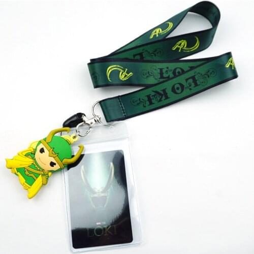 Cute God of Lies Dark Green Cartoon Lanyard for Keys USB ID Card Badge Holder Mobile Phone Straps Webbing Keychain Neck Straps