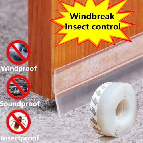 Multi-function Transparent Windproof Silicone Bar Door Sealing Strip Waterproof Window Sliding Door Seals Silicon Rubber Seal