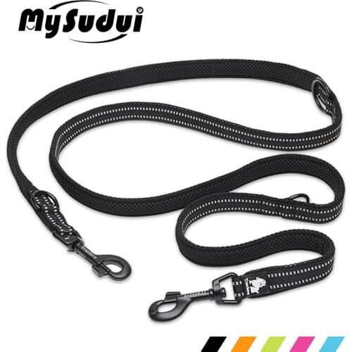 MySudui Truelove 7 In 1 Multi-Function Nylon Dog Leash For Dog Double Running Training Hands Free Pet Dog Leash Honden Halsband