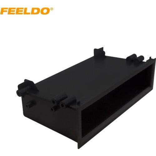 FEELDO 1DIN Car Stereo Radio Refitting Dashboard Installation Mounting Trim Fascia Storage Box Spacer For Toyota