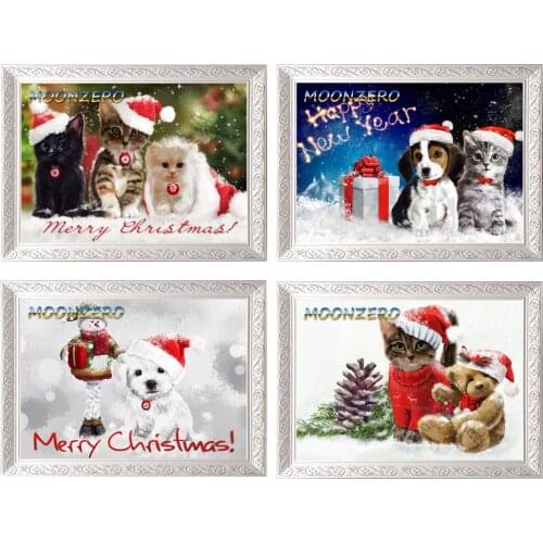 Merry Christmas DIY Diamond Painting Cross Stitch Crystal Square Diamond Sets Unfinished 100% Full Diamond Embroidery Home Decor