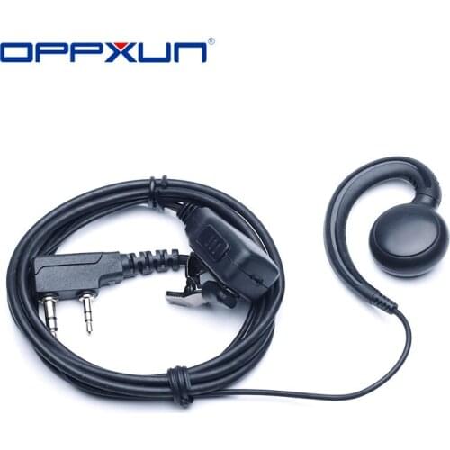 OPPXUN 2PIN PTT Headphones for Kenwood Walkie Talkie TK3207 TK3107 TK3307 Puxing PX777 PX888K Radios