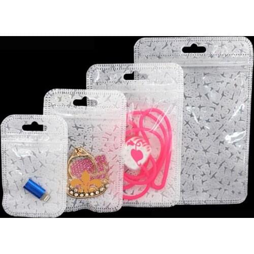 Wholesale Self Seal Zipper Plastic Poly Packaging Bag Retail Zip lock Bag Package With Hang Hole for Watch/Socks/Jewelry 50pcs