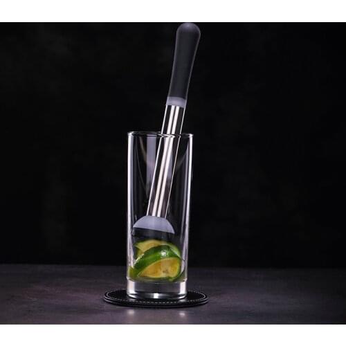 Stainless Steel Lemon Mint leaf Ice Stick Crushing Mashing Fruit Muddlers Caipirinha Pestles