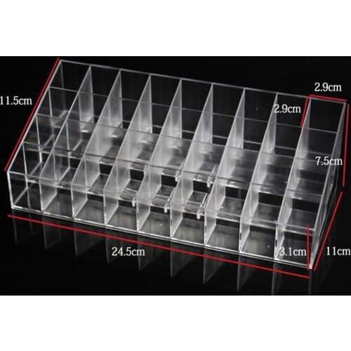 Lipsticks Organizer,Clear Acrylic Stander 36 Slots Lipstick Holder Cosmetic Case Makeup Organiser Lipgloss Dispaly Stand