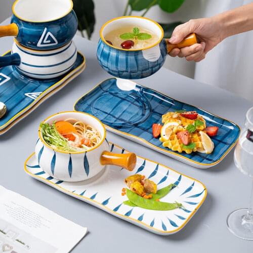 INS Rectangular strawberry Ceramic Storage Trays Dessert Tray Breakfast Plate Snack Fruit Plate Tray Home Decorative Organizer