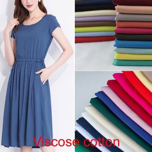 On Sale Solid Viscose Fabric Summer Cooling Cotton Fabric Soft Comfortable Plain Pajamas Baby Fabric