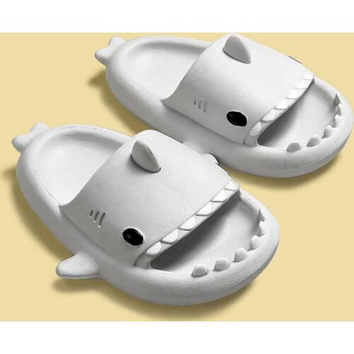 2021 Summer Funny Slippers Cute Shark-shaped Home Non-slip Boys Kids Slippers Toddler Girls Shoes Blue Pink Beach Shoes