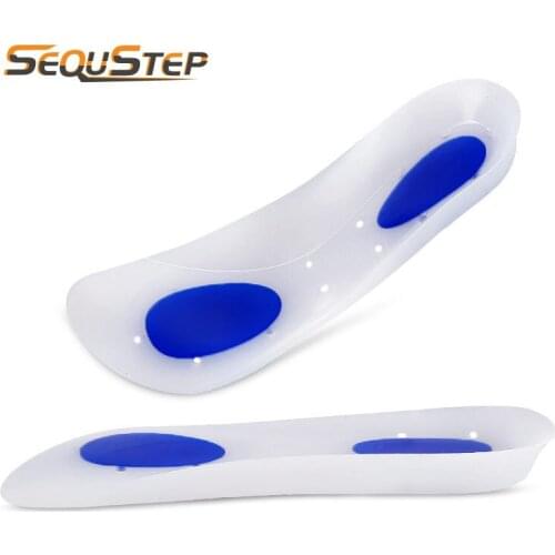 Silicone Insoles Cushions Shock-Absorbing Heel Pads Flat Foot Arches Soft And Comfortable Breathable Insoles