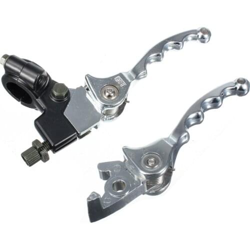 Pit Dirt Bike ATV Folding Clutch Brake Lever Set Chrome 200cc 140cc 125cc 110cc