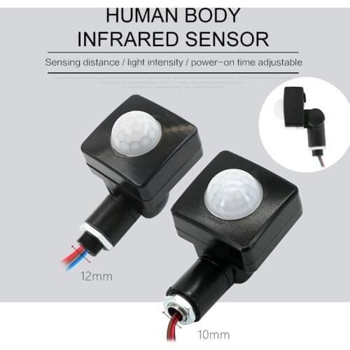 LED Flood Light PIR Motion Sensor Detector Waterproof Outdoor 85-265V IP65 Motion Sensor Adjustable PIR Switch Infrared Alarm