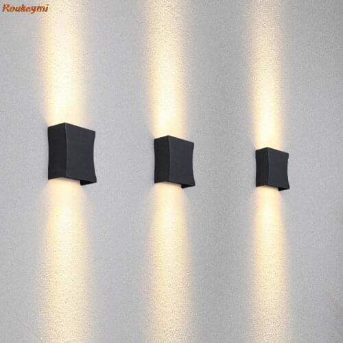 Porch outdoor lighting modern wall lamps waterproof up down sensor terrace power outdoor wall lighting garden courtyard street