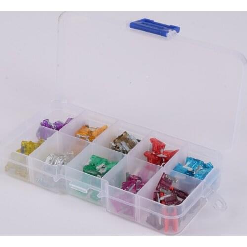 Pack of 100-Mini fuse 3/5/7.5/10/15/20/25/30/35/40A each with 10 pcs (with extractor 1/box)