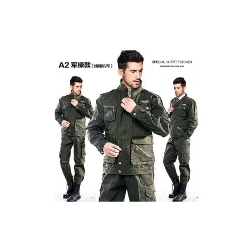 Spring autumn man welding work clothes ironing wear-resisting welding labor insurance proof clothes construction site long suit