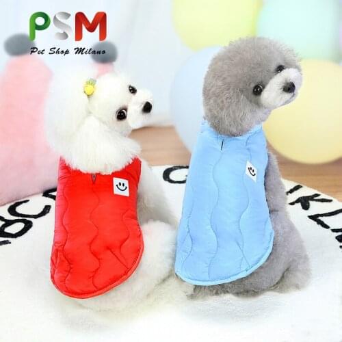 Winter pet hoodie costume vest PP cotton warm vest clothes for dogs thickened pet coat teddy bear big dog jacket
