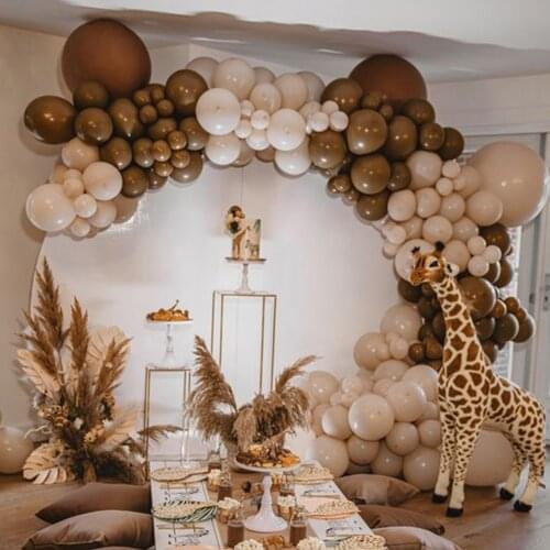 1 Set Coffee Skin Color Balloons Garland Arch Kit Bride To Be Wedding Decoration Birthday Balloons Baby Shower Party Supplies