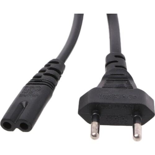 2-Prong Pin AC EU Power Supply Cable Lead Wire Power Cord For Desktop Laptop 63HF