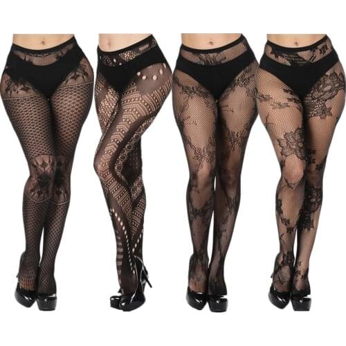 4Pairs/lot Women Bodystocking Sexy Lingerie Pantyhose Erotic Lingerie Body Stockings Of Large Size Tights Plus Size Women Tights