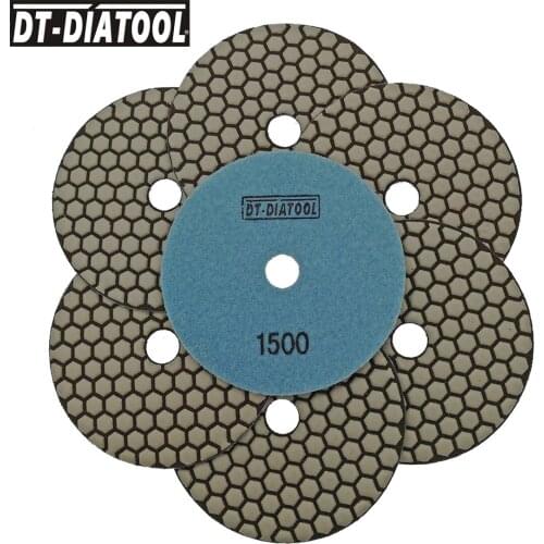 7pc/pk 125mm #1500 For granite marble ceramic B dry polishing Disc dia 5inch Resin bond Superior diamond flexible polishing pad