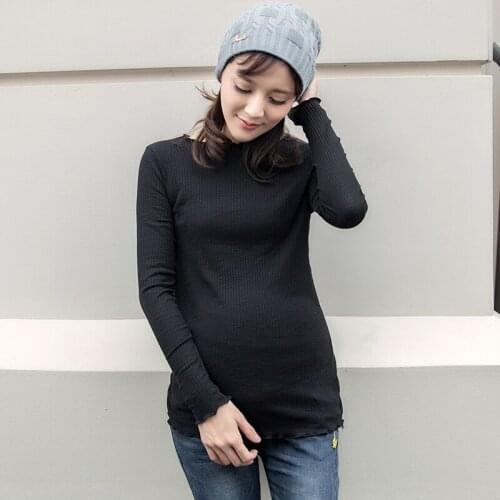 9 Colors Maternity Clothing Pregnant Womens Long Sleeve T-shirt Spring and Autumn Base Shirt Womens Sweater Top