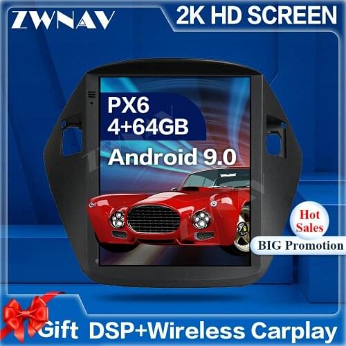 Tesla Style carplay Android 9.0 screen Car Multimedia Player For hyundai IX35 Tuscon 2010-2015 GPS Audio Radio stereo head unit