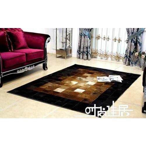 Free shipping 1 piece 100% natural handmade cow leather carpet to tile trim