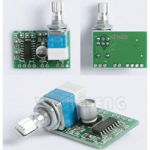 DC5V PAM8403 Rev A Low Noise Mini Home Power Audio Amplifier Board 2*3W Dual-Channel Digital Stereo 470uf Filter Potentiometer