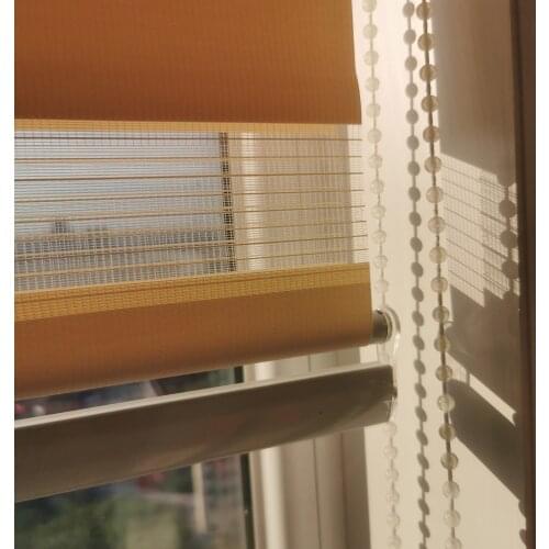 Hot Sale Dustproof Cover Window Curtain Day Night Sheer Zebra Roller Blinds for Room Study Office Custom Size