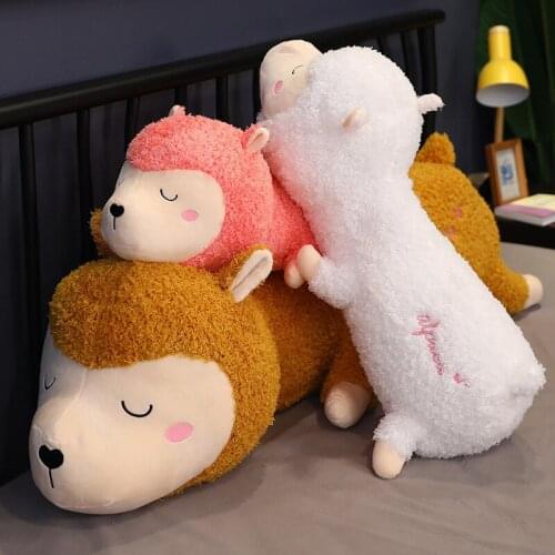 65cm/80cm Lovely Alpaca Plushie Toy Stuffed Animals Plush Lama Pillow Toys for Kids Girls Birthday Christmas Gift Decoration
