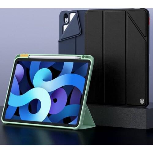 Magnetic Leather Case For Apple iPad Air 4 10.9 2020 Flip Full Cover With Pencil Holder Folding Stand Protective Shell