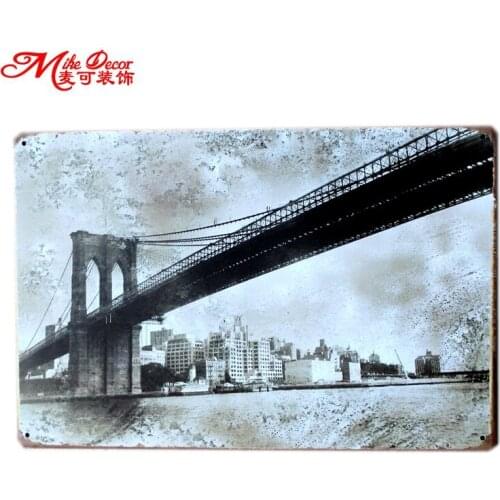 [ Mike86 ] Vintage Bridge Metal Plaque Pub decor Home School Party Bar Wall Painting art B-157 Mix order 20*30 CM