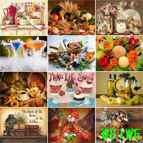 MomoArt Diamond Embroidery Fruit Decor For Kitchen Picture Rhinestones Diamond Mosaic Full Drill Scenic Wall Art Weiwei