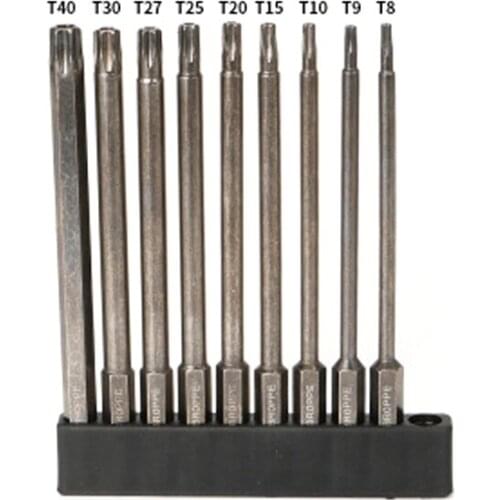 Torx Electric Impact Screwdriver Bit Set S2 Hard Plum Head Wind Batch Bits Electric Drill Batch Hand Repair Kits Tools