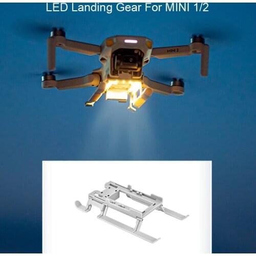 Quick Release Landing Gear Kits Rechargeable Night Flight for DJI Mini 2/Maivc Mini Drone Height Extender Foot Protector Stand