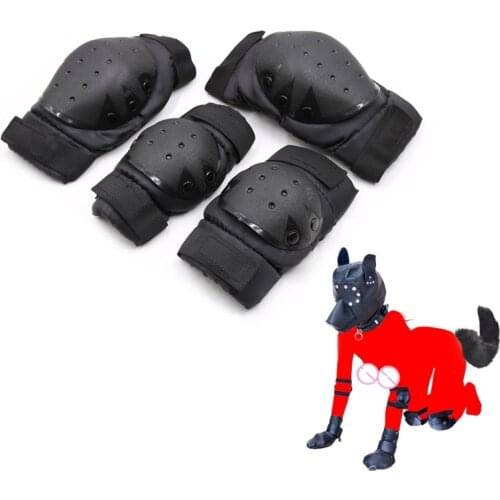 Adult Puppy Play Games Knee Pads and Elbow Pads Fetish Dog Slave Bondage Restraints Accessories Erotic Sex Toys For Men Gay