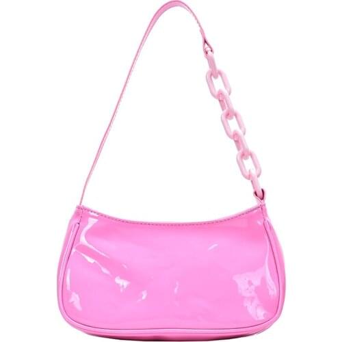 2021 New Luxury Designer Leather Women Handbags Acrylic Chains Shoulder Bags Women Wrist Handbags PU Ladies Hand Messenger Bags