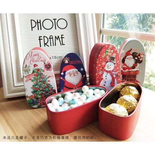 New!24pc/lot Christmas Candy Tin Box Tin gift package HandMade biscuit box Chocolate case Christmas Storage box