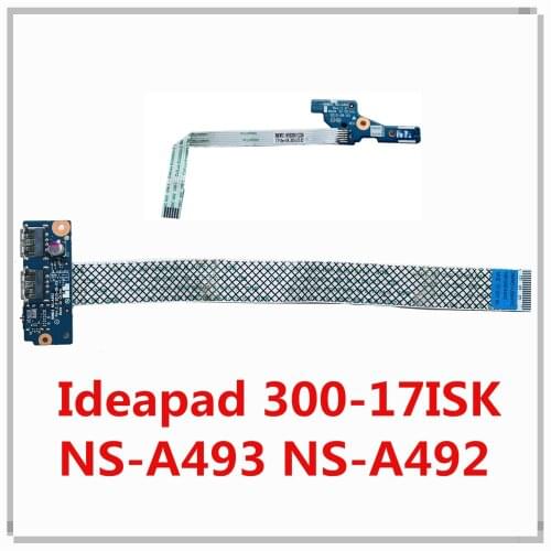 New Original For Lenovo Ideapad 300-17ISK 80QH USB Audio IO BOARD NS-A493 NBX0001H310 100% Tested Fast Ship