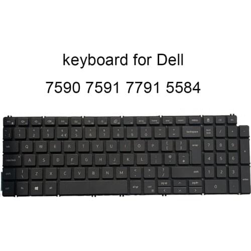 Backlight keyboard for Dell Inspiron 7591 5584 7590 7791 laptops Keyboards backlit UK GB British original New NSK-QF0BC 0NH88W