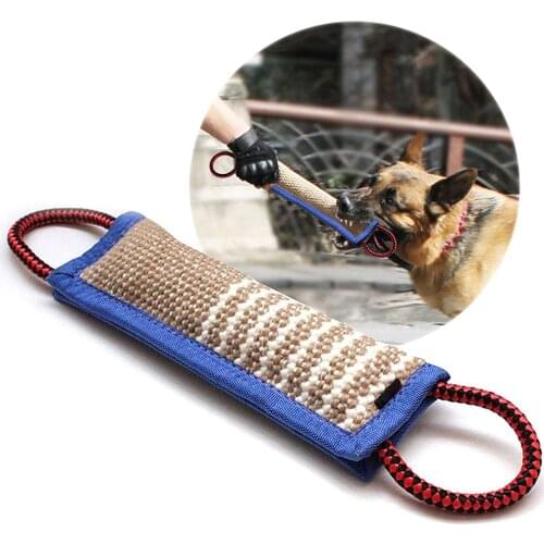 Durable Dog Training Bite Tug Pillow Sleeve With 2 Rope Handles For Training Medium To Large Dogs Pet Supplies