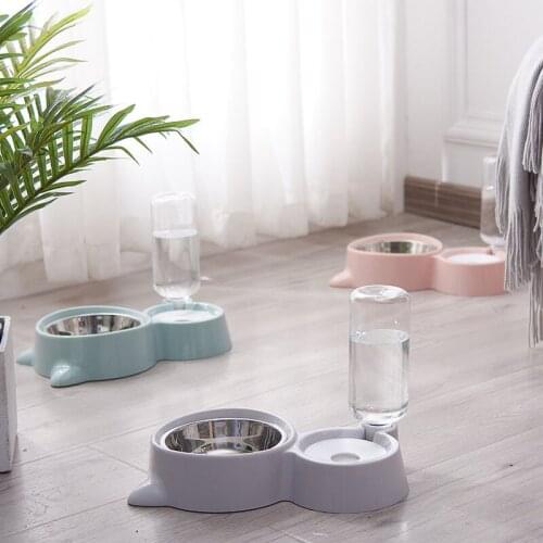 Dropshipping Cat Bowl Dog Water Feeder Cat Kitten Drinking Fountain Food Dish Pet Bowl Goods Automatic Drinking Fountain Bowl
