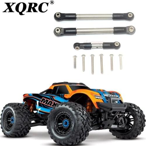 Stainless steel front and back teeth adjustable steering + servo pull rod set for traxxas 1 / 10 Maxx 4S 89076-4 upgrade parts