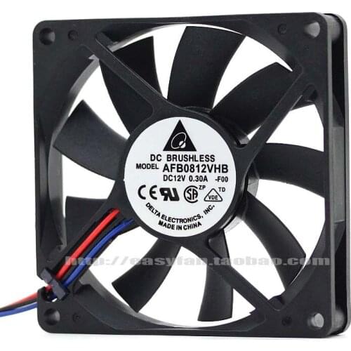 Brand new DELTA AFB0812VHB 8015 12V 0.3A CPU cooling fan